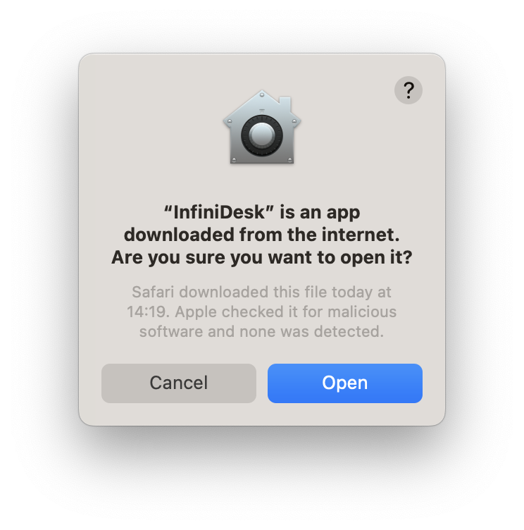 Gatekeeper prompt when installing the app